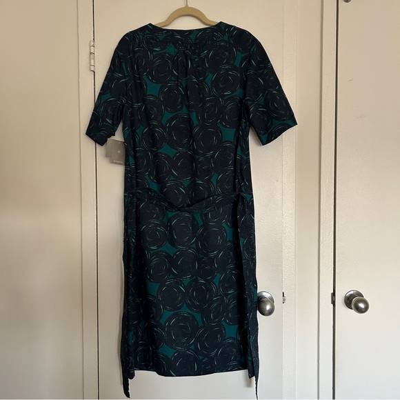 Liz Claiborne Short Sleeve Short Dress NWT in Aegean Navy Blue & Teal (Size 14) - Picture 9 of 9